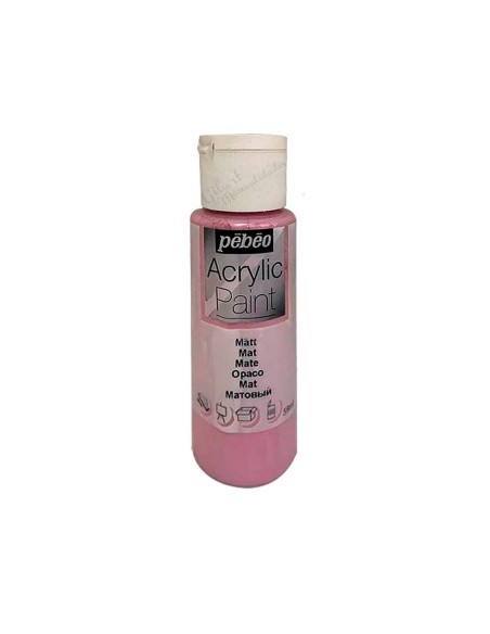 Pintura acrílica mate Pebeo 59 ml en lila 21, acabado intenso y cubriente.