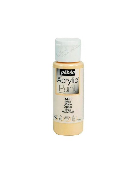 Pintura acrílica mate Pebeo 59 ml en piel suave 13, acabado intenso y cubriente.