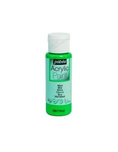 Pintura acrílica mate Pebeo 59 ml en verde manzana 37, acabado intenso y cubriente.