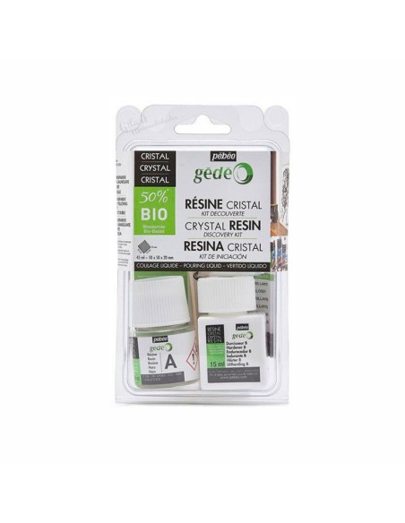 Pack de iniciación Resina Epoxi Cristal Pebeo Gedeo 45 ml con fórmula biobasada.