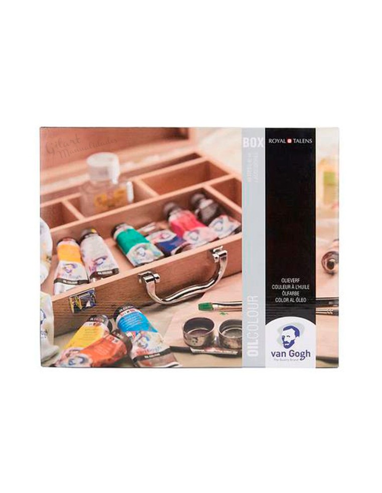 Maletín de madera de óleo Talens Van Gogh profesional, presentación exterior.