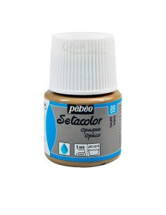 Bote de pintura Setacolor Opaco topo 89 de Pébéo para decorar todo tipo de telas oscuras o claras en Gilart.