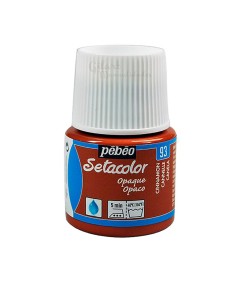 Bote de pintura Setacolor Opaco canela 93 de Pébéo para decorar todo tipo de telas oscuras o claras en Gilart.