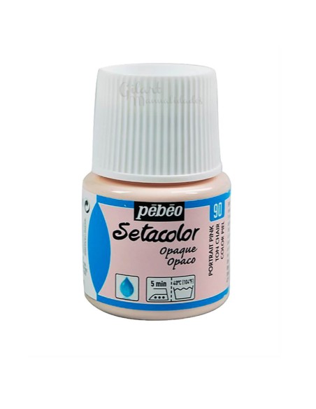 Bote de pintura Setacolor Opaco piel 90 de Pébéo para decorar todo tipo de telas oscuras o claras en Gilart.