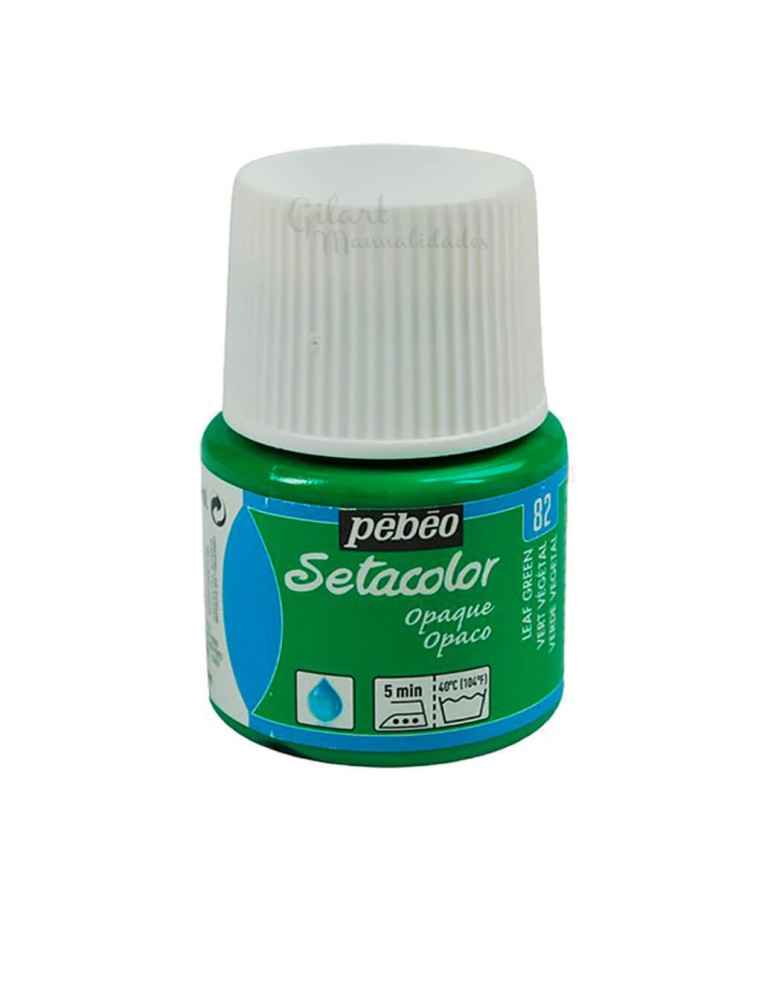 Bote de pintura Setacolor Opaco vegetal 82 de Pébéo para decorar todo tipo de telas oscuras o claras en Gilart.