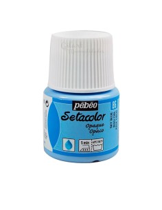 Bote de pintura Setacolor Opaco azul cielo 86 de Pébéo para decorar todo tipo de telas oscuras o claras en Gilart.