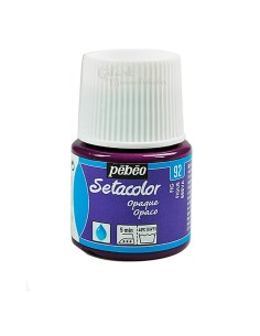 Bote de pintura Setacolor Opaco breva 92 de Pébéo para decorar todo tipo de telas oscuras o claras en Gilart.