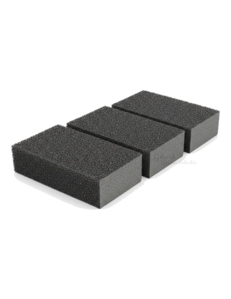 Pack de 3 tacos de lija de esponja grano medio para trabajos de desbaste y acabado en Gilart.