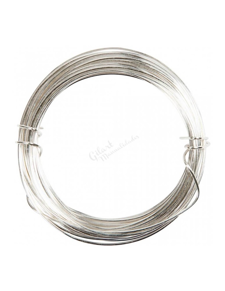 Hilo de alpaca 0,8 mm con baño de plata para estructuras y anillos. Ver más calibres.