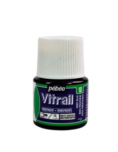 Bote de Pintura Vitrail Pébéo 45 ml azul profundo n.º 10 transparente para vidrio y cristal disponible en Manualidades Gilart
