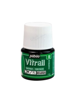 Bote de Pintura Vitrail Pébéo 45 ml Chartreuse n.º 18 transparente para vidrio y cristal disponible en Manualidades Gilart