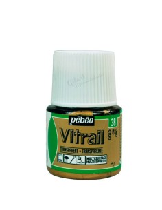 Bote de Pintura Vitrail Pébéo 45 ml oro n.º 38 transparente para vidrio y cristal disponible en Manualidades Gilart