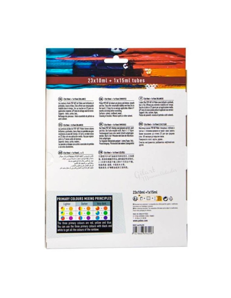 En el dorso encontrarás todos los detalles para pintar con confianza y lograr grandes obras.