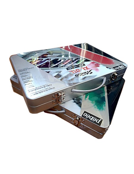 Maletín de óleo Pebeo Studio XL con 17 tubos para artistas y aficionados.