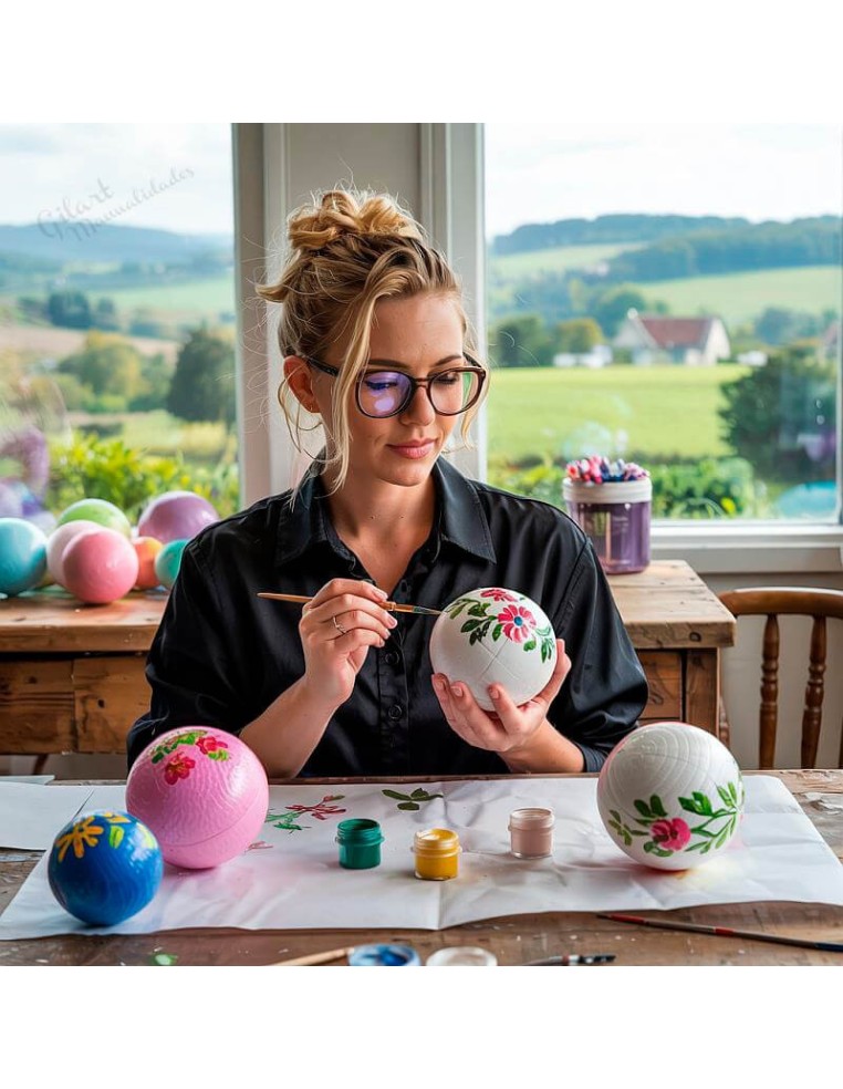 Bolas de porexpán blanco para manualidades y decoración. Esferas de poliestireno para pintar y personalizar.