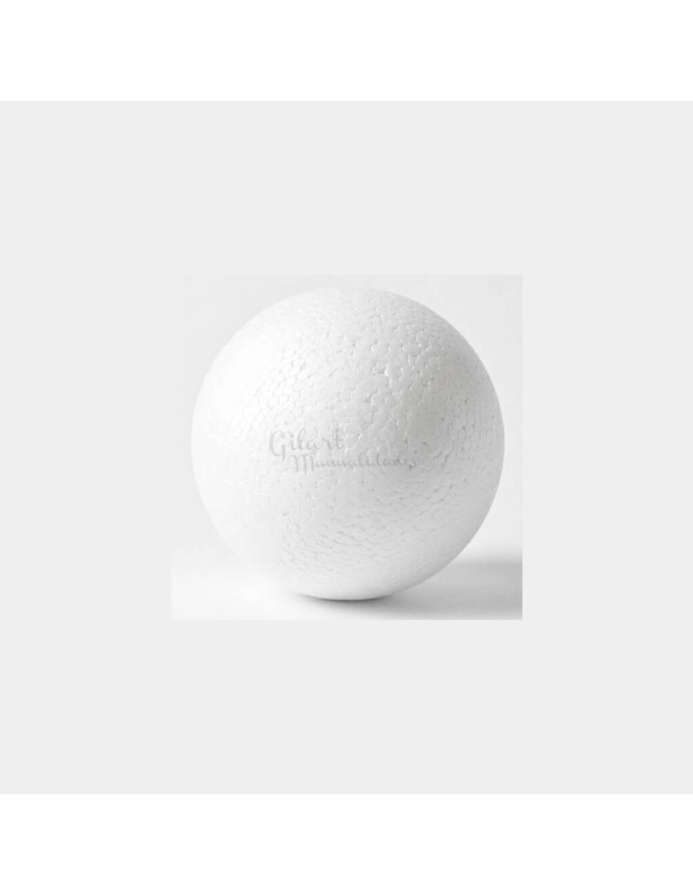 Bola de porexpan blanco de 50 mm de alta densidad para decoración artesanal.