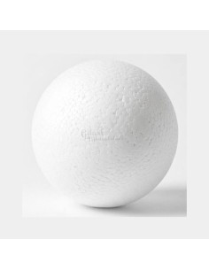 Bola de porexpán blanco de 85 mm de alta densidad para decoración de gran formato.