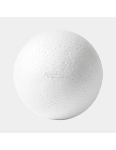 Bola de porexpán blanco de 115 mm de alta densidad para grandes proyectos decorativos.