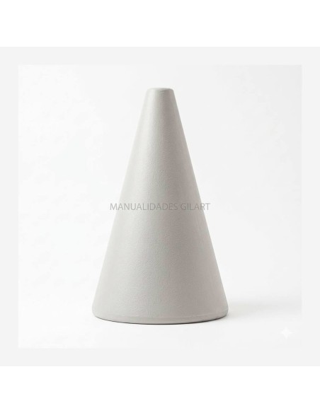 Cono porexpan alta densidad Gilart 90x200mm para manualidades y decoración de eventos o escaparates